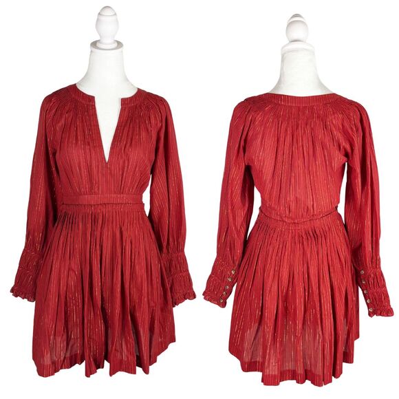Ulla Johnson Rory Mini Dress 0 Red NEW - Picture 3 of 9